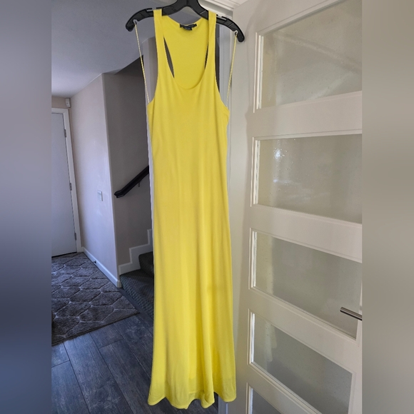 Ralph Lauren Black Label Sunny Yellow Racerback Maxi Dress - Picture 5 of 8